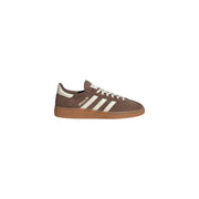 Adidas Originals men handball spezial brown suede leather sneakers with cream stripes and gum rubber sole