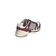 Adidas Originals Damen-Sneaker Bordeaux, Laufschuh aus Synthetik in Bordeauxrot und Weiß mit glänzenden Seiteneinsätzen