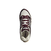 Adidas Originals Damen-Sneaker in Bordeaux-Optik mit atmungsaktivem Mesh-Obermaterial in Weiß und Kastanienbraun sowie den charakteristischen drei Streifen