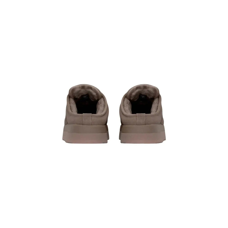 Adidas Originals Damen-Plateau-Slipper aus braunem Leder, beige Wildleder-Slipper mit Lammfellfutter und dicker Sohle