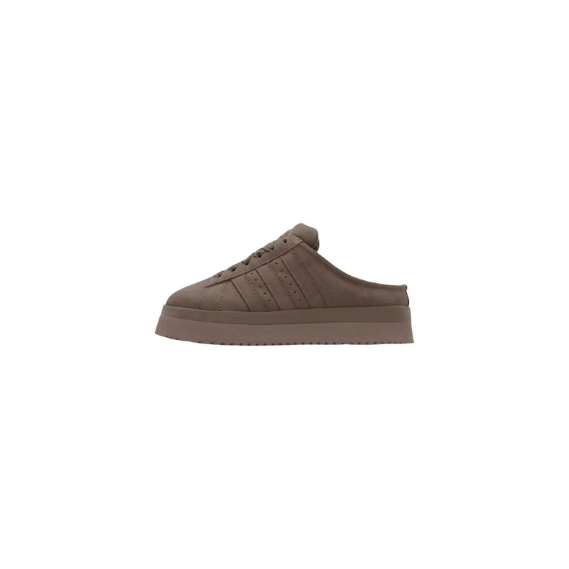Adidas Originals Damen-Sneaker aus braunem Leder zum Hineinschlüpfen mit klobiger Plateausohle und klassischem Drei-Streifen-Design