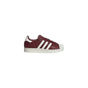 Adidas Originals Damen-Sneaker aus Leder zum Hineinschlüpfen, bordeauxrot mit weißer Zehenkappe aus Gummi und drei Streifen