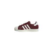 Adidas Originals Damen-Sneaker aus bordeauxrotem Wildleder mit weißer Zehenkappe aus Gummi und drei Streifen