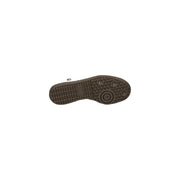 Braune Gummisohle mit strukturiertem Profil und kreisförmigem Grip-Design an adidas Originals Damen-Sneakers aus Leder in Bordeaux