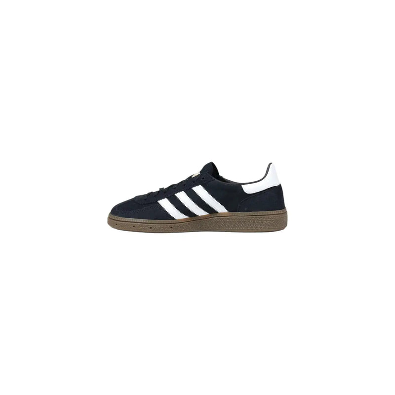 Adidas Originals Damen-Handballschuh aus Wildleder in Schwarz mit drei weißen Streifen und gummierter Sohle