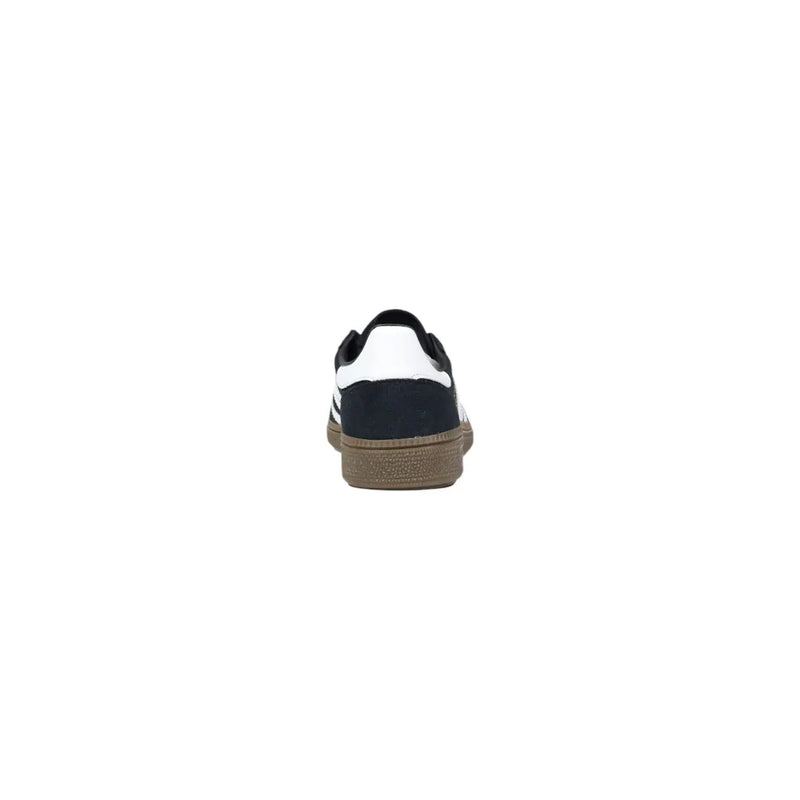 Adidas Originals Damen Wildleder Handball Spezial Sneaker schwarz mit schwarz-weißem niedrigemtop Obermaterial aus Wildleder und Gummisohle
