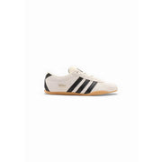 Cremefarbene adidas Originals Damen-Sneaker aus Wildleder mit schwarzen drei Streifen und einer Gummisohle