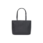 Schwarze, strukturierte Alviero Martini Prima Classe Tragetasche aus PVC mit eleganten, geschwungenen Henkeln, 29 cm Größe, für Damen