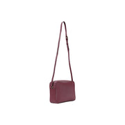 Alviero Martini Damen-Schultertasche in Bordeauxrot, 27 cm, aus elegantem burgunderrotem Leder mit minimalistischem Design und verstellbarem Riemen