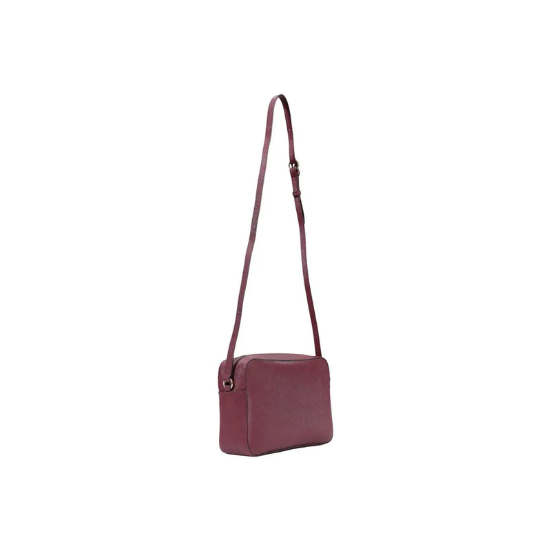 Alviero Martini Damen-Schultertasche in Bordeauxrot, 27 cm, aus elegantem burgunderrotem Leder mit minimalistischem Design und verstellbarem Riemen