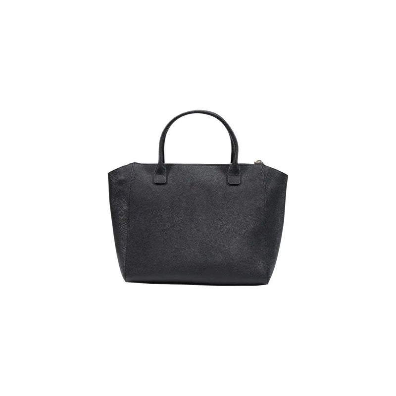 Schwarze Tragetasche aus strukturiertem Leder mit abgerundeten Kanten top Alviero Martini Damenhandtasche mit Henkeln, schwarz, PVC, 39 cm breit
