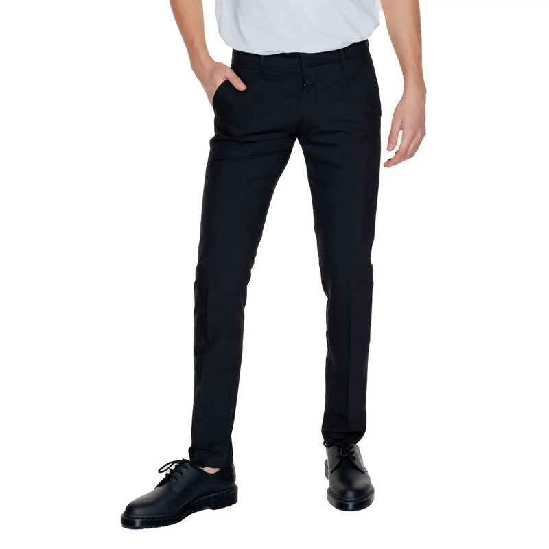 Antony Morato Schwarze, schmal geschnittene Herrenhose aus glattem Polyester-Mischgewebe