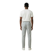 Antony morato men grey tailored trousers in polyester viscose with relaxed fit and elastic waistband