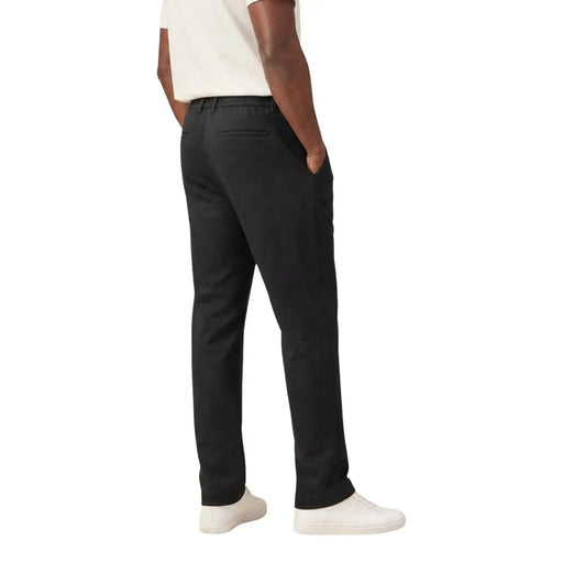 Armani Exchange Schwarze Herrenhose aus Baumwollmischgewebe mit elegantem, geradem Bein und dezenten Ziernähten