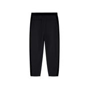 Armani Exchange Schwarze Herrenhose aus Polyester-Modal mit schmal zulaufendem Bein, elegantem, modernem Schnitt und dezenten Seitenstreifen