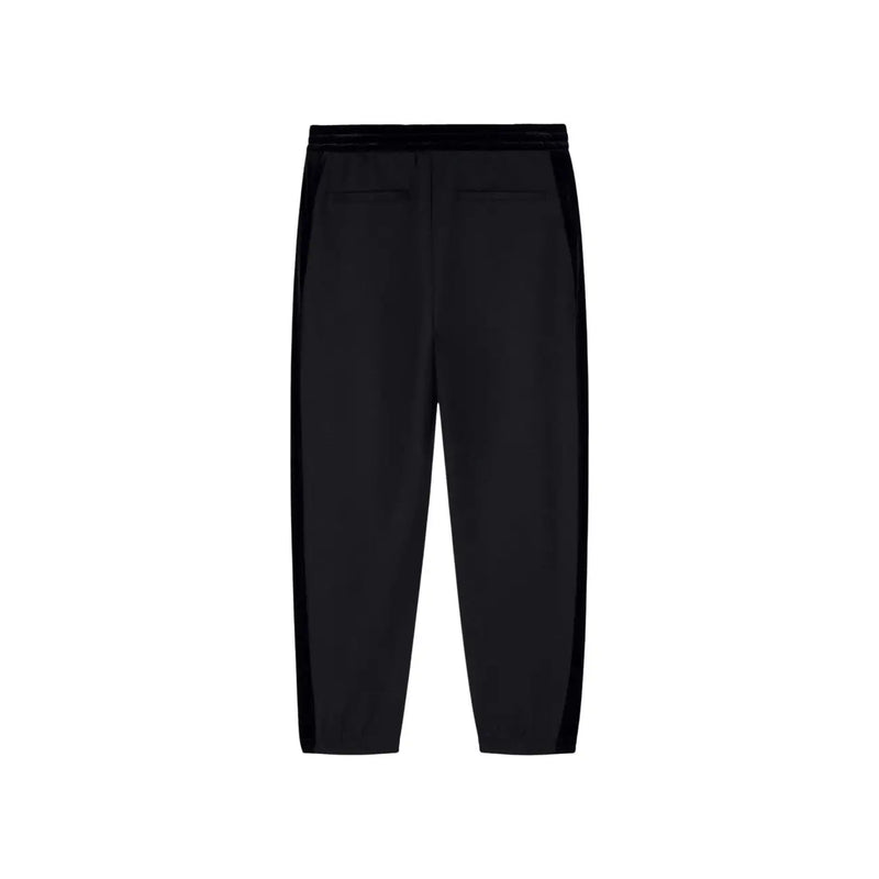 Armani Exchange Schwarze Herrenhose aus Polyester-Modal mit schmal zulaufendem Bein, elegantem, modernem Schnitt und dezenten Seitenstreifen