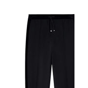 Armani Exchange Schwarze Herren-Jogginghose aus Polyester-Modal mit schwarzem Samtbesatz und dezenten Seitenstreifen in einem eleganten Design