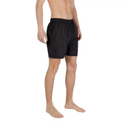 Black athletic swim trunks with elastic waistband made of polyester for men by Armani Exchange spring summer collection