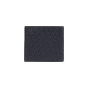 Schwarze Fendi-Geldbörse aus Polyester mit strukturierten, sich wiederholenden, ineinandergreifenden F-Logos in Armani Exchange Design im Format 11 x 9 cm