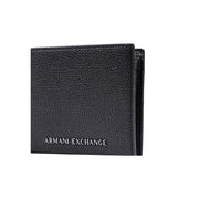 Schwarzes, strukturiertes Leder armani exchange Herren-Geldbörse 12 x 9 cm, gefertigt aus hochwertigem Material und mit elegantem Design