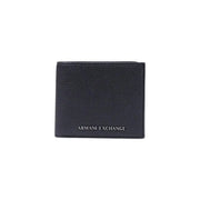 Armani Exchange Schwarze Herren-Geldbörse aus strukturiertem Leder, 12 x 9 cm, ideal für den täglichen Gebrauch und zur Aufbewahrung von Karten.