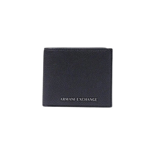 Armani Exchange Schwarze Herren-Geldbörse aus strukturiertem Leder, 12 x 9 cm, ideal für den täglichen Gebrauch und zur Aufbewahrung von Karten.