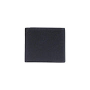 Armani Exchange Schwarze Herren-Geldbörse aus Polyester mit schwarzem, strukturiertem Leder und genarbter Oberfläche, 12 x 9 cm