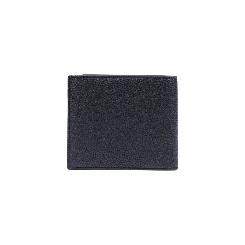 Armani Exchange Schwarze Herren-Geldbörse aus Polyester mit schwarzem, strukturiertem Leder und genarbter Oberfläche, 12 x 9 cm