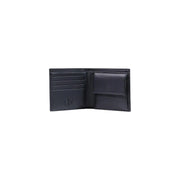 Armani Exchange Schwarze Herren-Geldbörse aus Leder mit geprägtem AK-Logo, Polyester, B 11 cm, H 9 cm, Vorderansicht