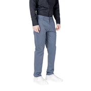 Armani Exchange Herren-Baumwollhose in Dunkelblau mit dezentem Muster und klassischer Passform für formelle Anlässe