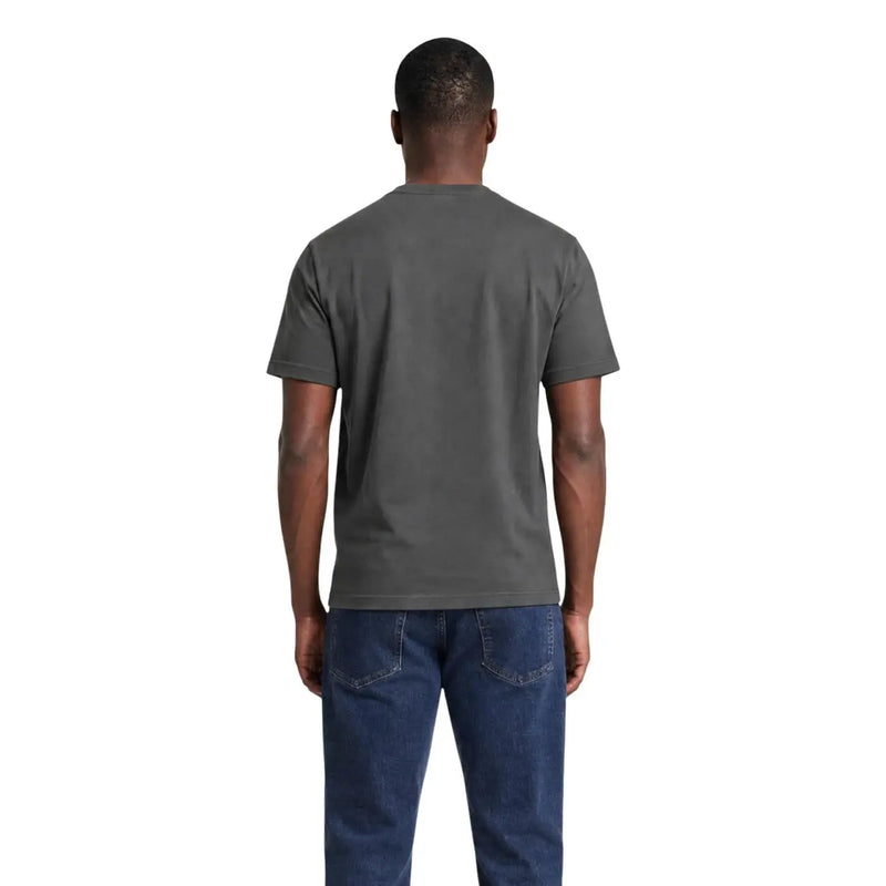 Armani Exchange graues Herren-T-Shirt aus Baumwolle mit dunkelgrauem Kurzarm und Rundhalsausschnitt