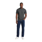 Armani Exchange Herren-T-Shirt aus grauer Baumwolle mit Rundhalsausschnitt und kleiner Brusttasche in Dunkelgrau
