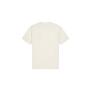 Armani Exchange Weißes Herren-T-Shirt aus Baumwolle mit cremefarbenen kurzen Ärmeln und schlichtem Rundhalsausschnitt