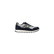 Navy and gray AX Black and White Running Sneaker displayed in a product image