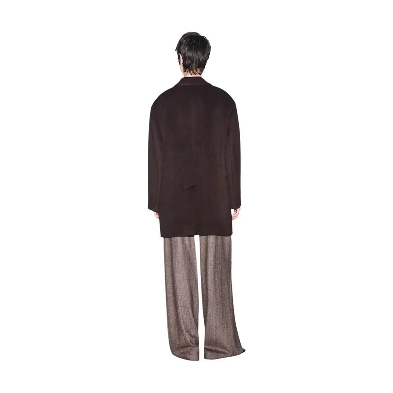 Armani Exchange Damenblazer aus braunem Wollmischgewebe im Oversize-Schnitt mit lässiger Passform und dezenter Struktur