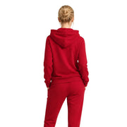 Armani Exchange Damen-Kapuzenpullover in Rot aus leuchtend weichem Fleece mit passendem Jogginganzug