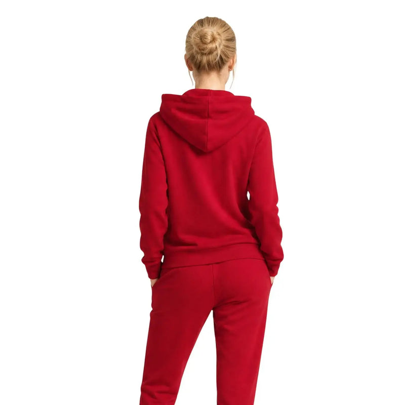 Armani Exchange Damen-Kapuzenpullover in Rot aus leuchtend weichem Fleece mit passendem Jogginganzug