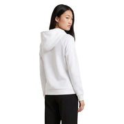 Armani Exchange Weißer Damen-Kapuzenpullover aus Baumwollmischgewebe mit weicher, glatter Textur und klaren Linien.