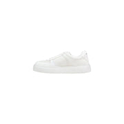 Armani Exchange Weißer Damen-Plateau-Sneaker mit Obermaterial aus Glattleder und klarem, minimalistischem Design