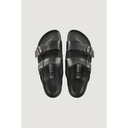 Schwarze Birkenstock Damen-Hausschuhe, Größe 3, Modell Arizona Sandalen, mit zwei verstellbaren Riemen und vorgeformtem Fußbett