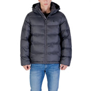 Anthrazitgraue Steppjacke mit Kapuze und Steppdesign, Marke Ralph Lauren.