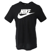 Black Nike short sleeve T shirt displayed, ideal for athletic and casual wear