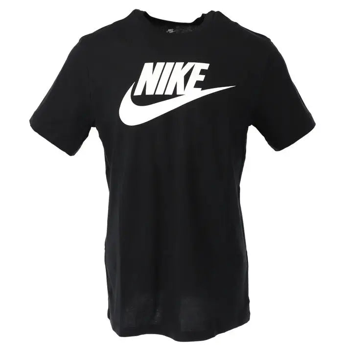Black Nike short sleeve T shirt displayed, ideal for athletic and casual wear