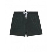 Schwarze Badehose mit weißem Kordelzug und Dsquared2-Logo für stilvolle Badebekleidung