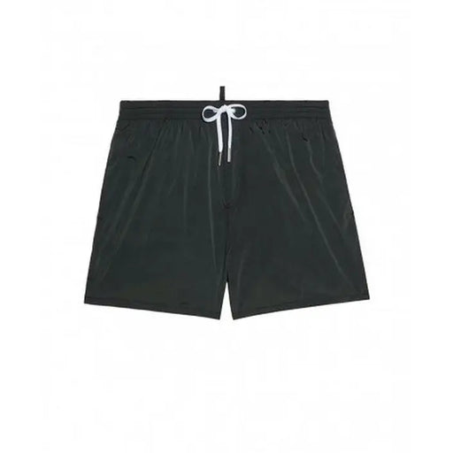 Schwarze Badehose mit weißem Kordelzug und Dsquared2-Logo für stilvolle Badebekleidung