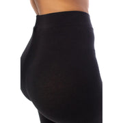 Black women’s leggings for fall and winter made of smooth stretchy fabric with a high waist design