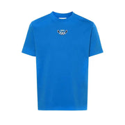 Blue short-sleeved T shirt displayed as part of Blue Shorts and T Shirt set