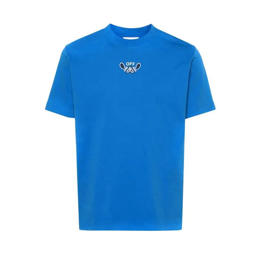 Blue short-sleeved T shirt displayed as part of Blue Shorts and T Shirt set