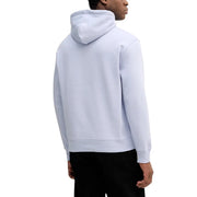 Calvin Klein Jeans Herren-Kapuzenpullover aus hellblauer Baumwolle mit weichem, glattem Stoff und gerippten Bündchen