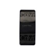 Calvin Klein Jeans Herrensocken aus schwarzer und grauer Baumwolle mit dezentem Logo-Bündchen in beiger Geschenkbox